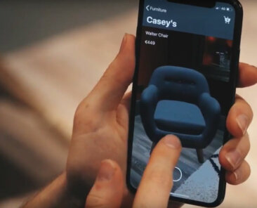 Augmented reality product view on a smartphone for retail
