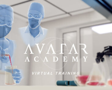 Avatar Academy virtual training: two scientists in a virtual laboratory
