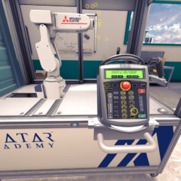 the robot arm as it appears in vr