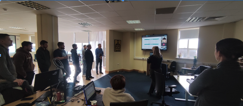 Some of the Mersus team at the kick off of Game Jam January 2024