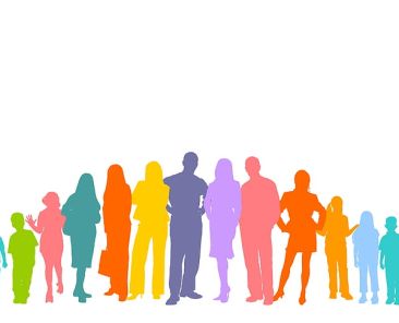 A group of multicoloured people silhouettes to symbolise neuroinclusivity in the workplace