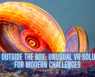 A theme park scene, illustrating unconventional vr uses
