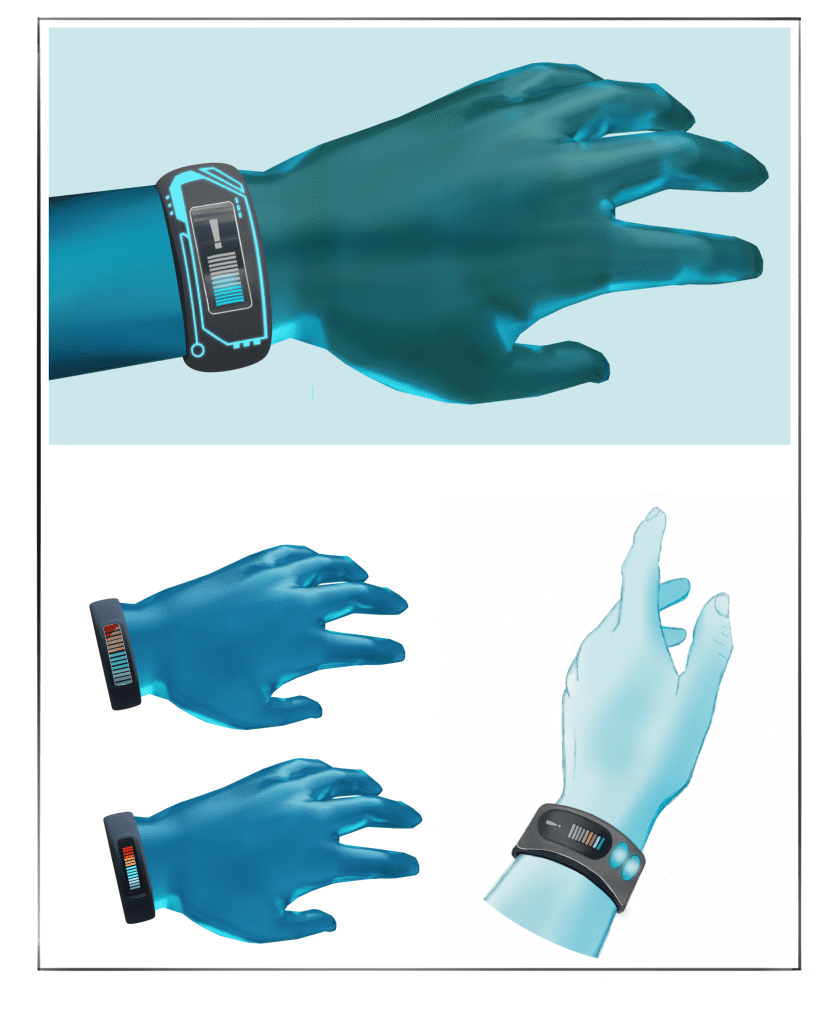 Concept Art for Virtual Reality Design for a wrist user interface