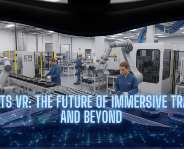 AI in VR Training - the image shows a workplace viewed through a vr headset