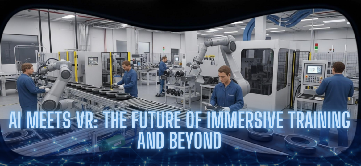 AI in VR Training - the image shows a workplace viewed through a vr headset