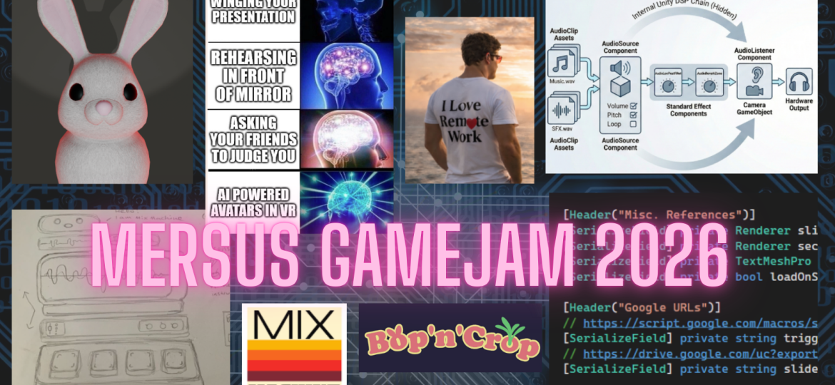 Image showing different aspects of the projects from the mersus vr game jam