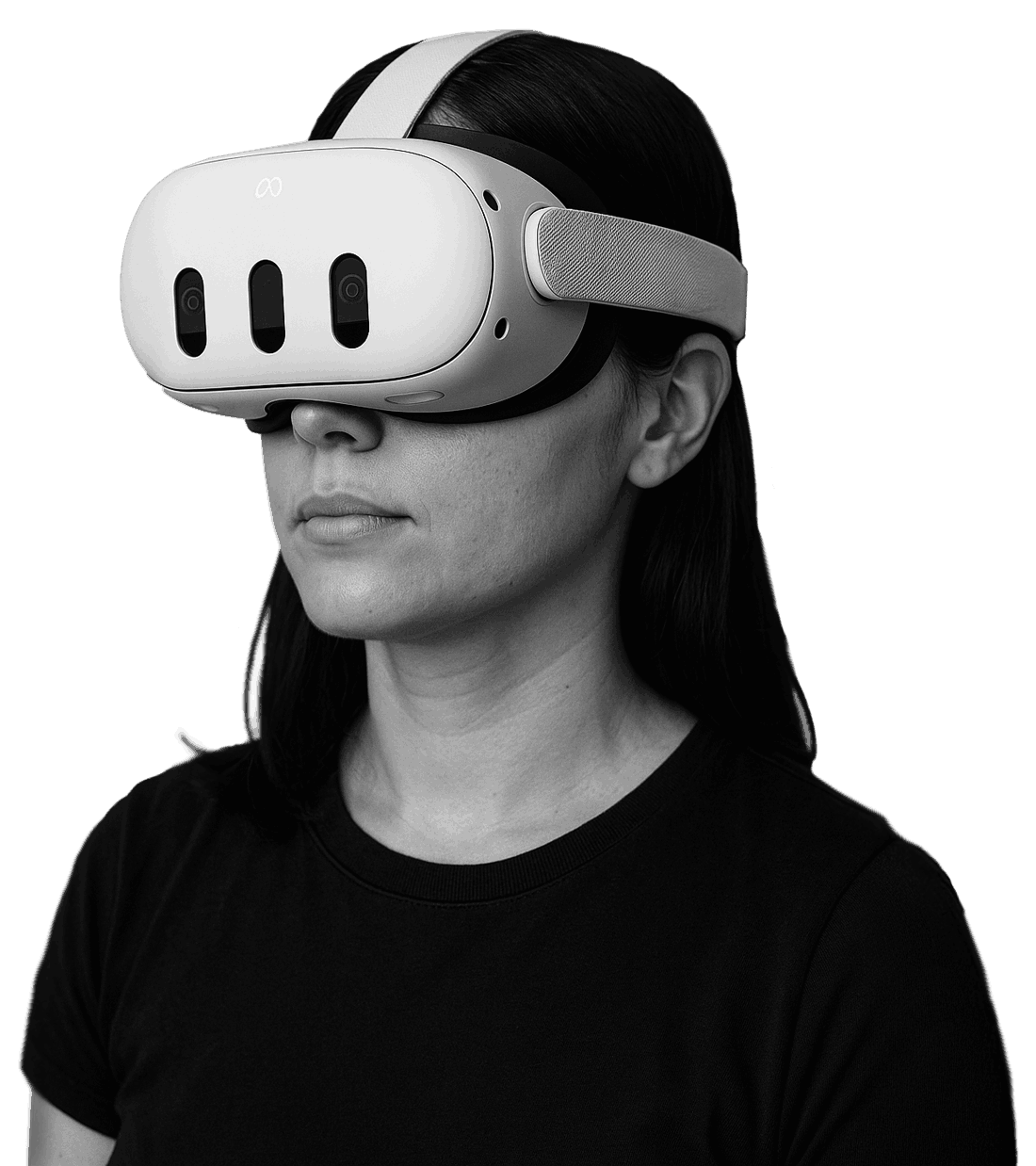 Trainee wearing VR headset