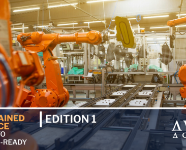 VR Training for Manufacturers, the image shows some industrial robots